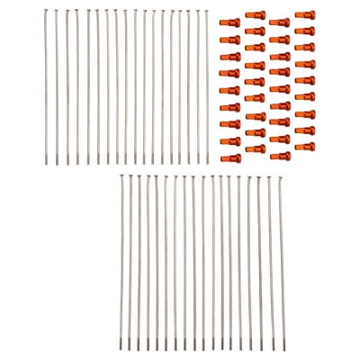 Tusk Motorcycle Spoke Kit - Front 21" Silver Spoke/Orange Nipple For Sherco 125 SE-R 2017