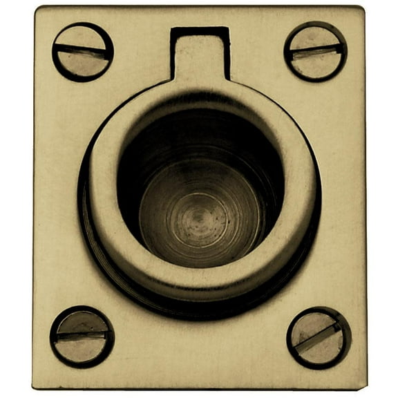 Baldwin 392033 Flush Cabinet Pull, Vintage Brass
