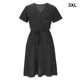 thumbnail image 2 of Qarigey Vestido Midi de manga corta transpirable para mujeres de clase Vestido de gasa Casual Clásico Multicolor Cintura en servicio Vestidos Negro3XL, 2 of 5