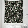thumbnail image 1 of Camo Tapestry, Pixelated Pattern Digital Effect Modern Conceptual Camouflage Texture, Fabric Wall Hanging Decor for Bedroom Living Room Dorm, 5 Sizes, Army Green Beige Brown, by Ambesonne, 1 of 1