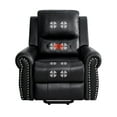 thumbnail image 3 of Naomi Home Tatiana Luxury Studded Electric Lift Recliner Chair with Massage and Heating-Color:Black,Material:Air Leather, 3 of 18
