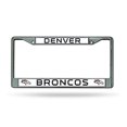 thumbnail image 1 of Marco de placa de matrícula estándar de cromo de Rico Industries NFL Denver Broncos, 6 x 12.25", 1 of 3