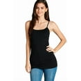 thumbnail image 5 of ShezPretty 3-Pack - Women's Basic Cami with Adjustable Spaghetti Straps Tank Top (Large, Charcoal Grey/White/Black), 5 of 6