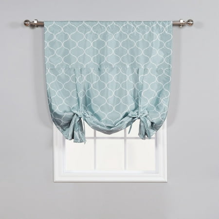 Best Home Fashion Quatrefoil Tie-Up Shade With Blackout (Best Blackout Shades For Nursery)
