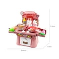thumbnail image 3 of Pink Kids Kitchen Playset With Toy Food And Utensils For Role Play Fun In Plastic Material Educational Gift For Toddlers Pink, 3 of 9