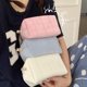 thumbnail image 2 of Bolsa de maquillaje de felpa para mujer, neceser pequeño de viaje portátil de Color sólido con cremallera, bolsa de aseo, bolsas de almacenamiento qiuyongming unisex, 2 of 2