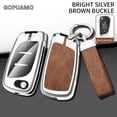 thumbnail image 2 of For Citroen C 3 buttons key case DS3 DS4 DS5 DS6 C1 C2 C3 C4 C5 C6 C8 Zinc alloy+leather Car Key Case Cover Protect Shell Bag, 2 of 12