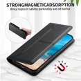 thumbnail image 2 of RFID Blocking Wallet Case for Samsung Galaxy S21 Magnetic Leather Flip Cover with Stand Black, 2 of 5