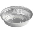 thumbnail image 3 of Wholesale: 7 Inch Round Aluminum Foil Pan Without Lids Disposable Take Out Food Containers, Steam Table Hot, Roasting, Baking and Gas Oven Safe: 500CT, 3 of 5