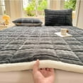 thumbnail image 5 of Maplenight Premium Rabbit Flannel Queen Size Mattress Cover - Warm, Non-Slip, Double-Sided Edging, Machine Washable (150x200cm) Gray, 5 of 5