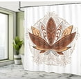 thumbnail image 4 of Ambesonne Lotus Shower Curtain, Flower Exotic Petals Print, 69"Wx70"L, Dark Rust, 4 of 4