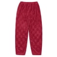 thumbnail image 5 of 2 Piece Pajama Set – Womens Cotton Sleepwear for Summer Women's Solid Color Jacquard Flannel Warm And Cozy Set Winter Thick Warm Home Clothes, 5 of 9