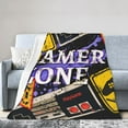 thumbnail image 1 of DouZhe Ultra-Soft Micro Fleece Lightweight Flannel Bed Blanket, Game Time Gamer Zone Print Cozy Warm Throw Blankets, 60"x50", 1 of 7