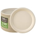 thumbnail image 1 of Platos de papel desechables compostables Vplus 150, paquete de 25 cm, 1 of 7