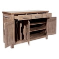 thumbnail image 3 of Cocina Kitchen Island in Brown Engineered Wood with Stainless Top, 3 of 5