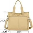 thumbnail image 4 of Kukuzhu Canvas Hobo Bag for Women Shoulder Crossbody Bag Large Totes Handbag Purse Top Handle Bag with Multiple Pockets, 4 of 7