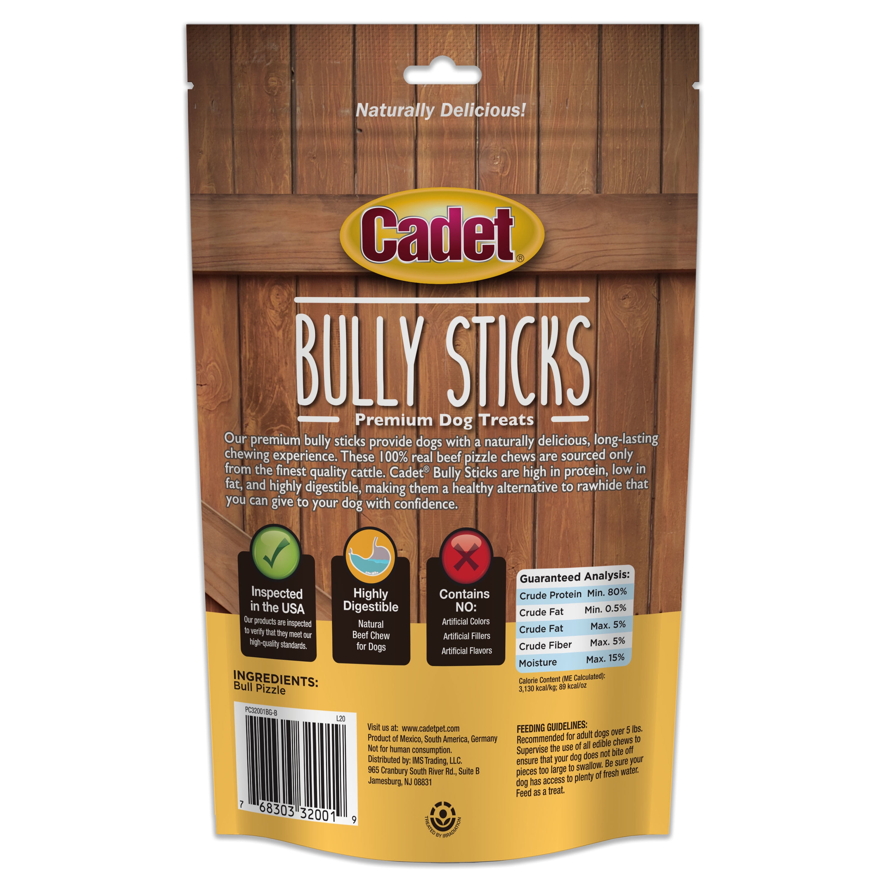 bully stick calorie content