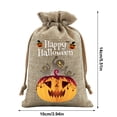 thumbnail image 4 of AZXY Halloween Drawstring Gift Bags Texture Pumpkin Print Candy Treat Pouches, Reusable Portable Multipurpose Goodie Sacks for Halloween Party Favors & Holiday Decor Storage, 4 of 7