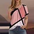 thumbnail image 1 of Shorts pour Femmes, T-Shirts pour Femmes, Haut T-Shirt Plissé à Manches Courtes pour Femmes, 1 of 4