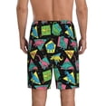 thumbnail image 2 of Yiaed Geometric Dinosaur for Men's Soft Sleep Pajama Short Lounging Pajama Shorts-XX-Large, 2 of 8