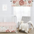 thumbnail image 3 of Peony Floral Garden Pink and Ivory Semi-Sheer Window Valance Girl by Sweet Jojo Designs, 3 of 6