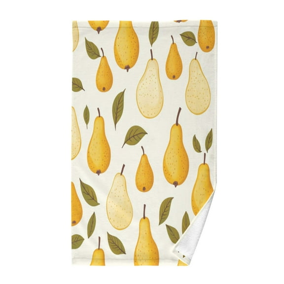 Pure Cotton Face Towel 16x28 Inches Hand Towel Bath Towel Hand Bath Towels Soft Good Water Absorption for Washing Face Wiping Face Yellow Pear
