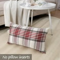 thumbnail image 2 of CARRIE HOME Red Tartan Plaid Christmas Lumbar Pillow Cover 12x20 Set of 2 Farmhouse Buffalo Plaid Red Striped Lumbar Throw Pillow Cover for Living Room Couch Sofa, 2 of 6