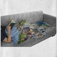thumbnail image 6 of Vernazza Soft Flannel Fleece Throw Blanket, Photo of Colorful Coastal Village Touristic Attraction Point in Italy, Cozy Plush for Indoor and Outdoor Use, 70" x 90", Multicolor, by Ambesonne, 6 of 6