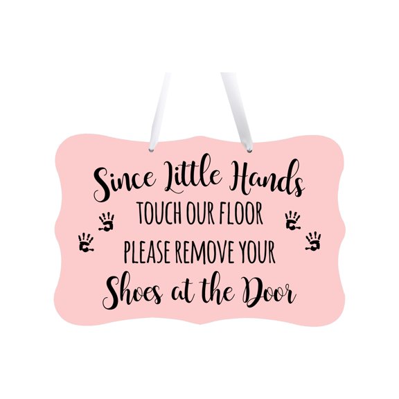 LifeSong Milestones Shaped Rope Sign For New Home Design 1 - Hand Prints