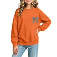 thumbnail image 2 of Edvintorg Girls Sweatshirts Size 10-12 Cute Printed Crew Neck Loose Pullover Top Solid Color Long Sleeve Casual Sweatshirt Kids Clothes, 2 of 7