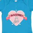 thumbnail image 4 of Inktastic Paris Oo-la-la with Eiffel Tower and Flowers in Pink Heart Boys or Girls Baby Bodysuit, 4 of 5
