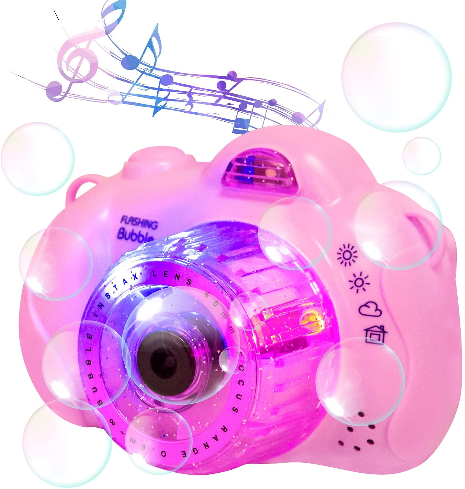 Bubble Machine Toys, Camera Bubble Maker with Bubble Solution, 1000
