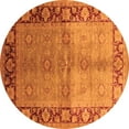 thumbnail image 1 of Ahgly Company Indoor Round Oriental Orange Industrial Area Rugs, 7' Round, 1 of 4