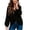 Black, variant on LYXSSBYX Women Long Sleeve Dress Women Loose Casual Long Sleeve Solid V-neck Casual Blouse T-shirt Tops