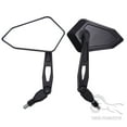 thumbnail image 3 of Motorcycle Side Mirrors Black - Dual Sport Rear View Mirror for M10 Handlebar Compatible With Honda Grom Shadow Ruckus Cafe Racer Kawasaki Suzuki crg Aprial Moped Scooter Dirt Bike, 3 of 6