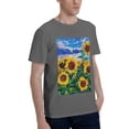 thumbnail image 2 of Bingfone Landscape With Sunflowers Men'S Loose Fit Short-Sleeve Pocket T-Shirt, 2 of 7