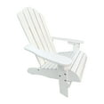 thumbnail image 3 of LoLado Children Patio Adirondack Chair with Wood Legs and Wide Armrest, Folding Pit Lounge Chair with Adjustable Backrest, for Garden, Backyard, Porch, Outdoor, White, 3 of 7
