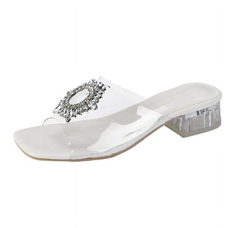 

ZBCHLS Womens Summer Ankle Strap Sandals Rhinestones Flowers Pointed Closed Toe Bohemia Stylish Comfy Summer Casual Sandal
