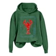 thumbnail image 2 of MuXiKeJi Clothes Hoodies For Women Lobster Drawstring Pocket Hoodie Fall Long Sleeve Hooded Sweatshirt Holiday Activewear, 2 of 4