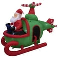thumbnail image 2 of Northlight Lighted Inflatable Santa with Helicopter Outdoor Christmas Decoration -7', 2 of 6