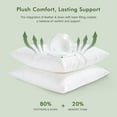 thumbnail image 2 of Feathers Down Throw Pillow Inserts 28x28, Set of 2,  Organic Cotton Shell, Soft Decorative Euro Pillow Insert for Living Room Sofa, Couch, or Bed (White), 2 of 8