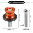 thumbnail image 6 of Unique Bargains 1 Pair Swingarm Spools, CNC Swing Arm Spools Slider Stand Universal for Motorcycle Durable Aluminum Alloy Orange 8mm, 6 of 7