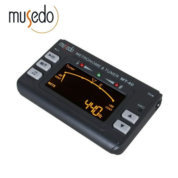 yeacher Musedo Electronic Tuner & Metronome for Trumpet, Saxophone, Flute, Clarinet - Chromatic Tuning, A0-C8 Range, ±1 Cent Precision, 30-250 BPM Tempo, Includes Clip & Batteries