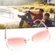 thumbnail image 1 of Gafas de sol para mujer ANGGREK color degradado marrón oscuro patillas curvas elegantes, 1 of 8