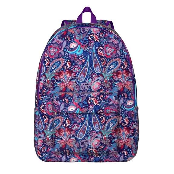 Boho Patterned Backpack for Students, Spacious and Lightweight Laptop Bag with Ethnic Tribal Chic Aesthetic