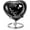 Heart-Black, variant on Heart Keepsake Urn - Mini Heart Cremation Urn with Stand & Premium Box - Small Keepsake Urn Heart Keepsake Urn Heart Cremation Urn with Stand