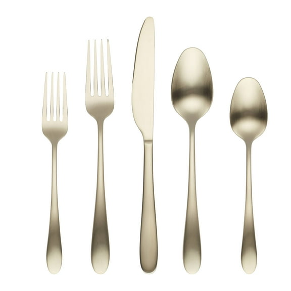 Cambridge Poet PVD Champagne Satin 18/0 20-Piece Flatware Set