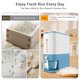 thumbnail image 3 of Lenwi Dispensador De Arroz De 25 Libras Contenedores Grandes De Almacenamiento De Alimentos Secos Para Cereales Con Taza Medidora Hogar Sin Bpa Para Organización De Despensa De Cocina-Azul, 3 of 7