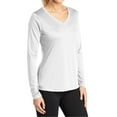 thumbnail image 4 of Mafoose Women's Long Sleeve Competitor V-Neck Tee White Large, 4 of 5