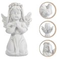 thumbnail image 3 of N 1 pieza Estatua de ángel de resina vintage Bendición Ángel Niño Figura Adorno para el hogar, 3 of 3